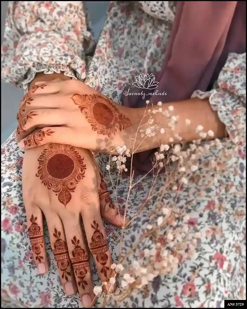 Flower Mehndi Design For Front Hand
