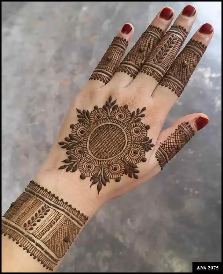 Flower Mehndi Design For Front Hand