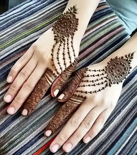 Flower Mehndi Design For Front Hand