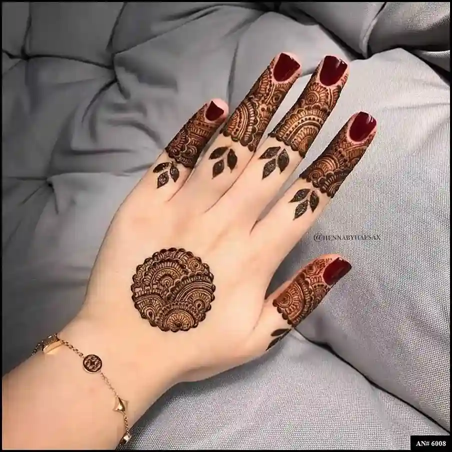 Flower Mehndi Design For Front Hand