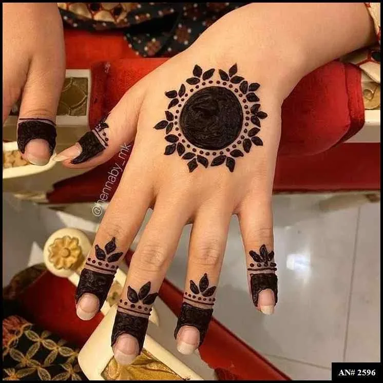 Flower Mehndi Design For Front Hand