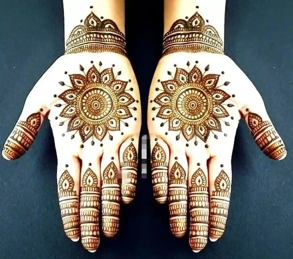 Flower Mehndi Design For Front Hand