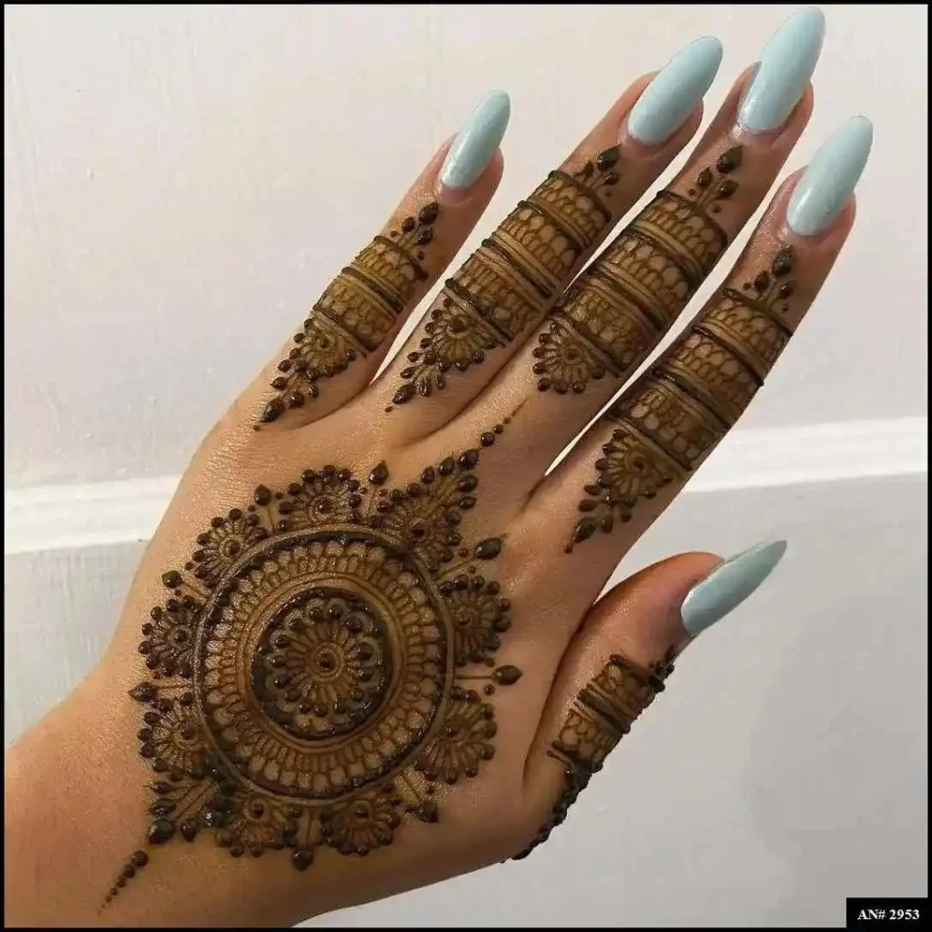 Flower Mehndi Design For Front Hand