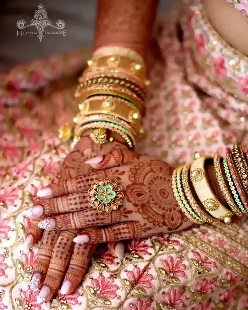 Flower Mehndi Design For Front Hand