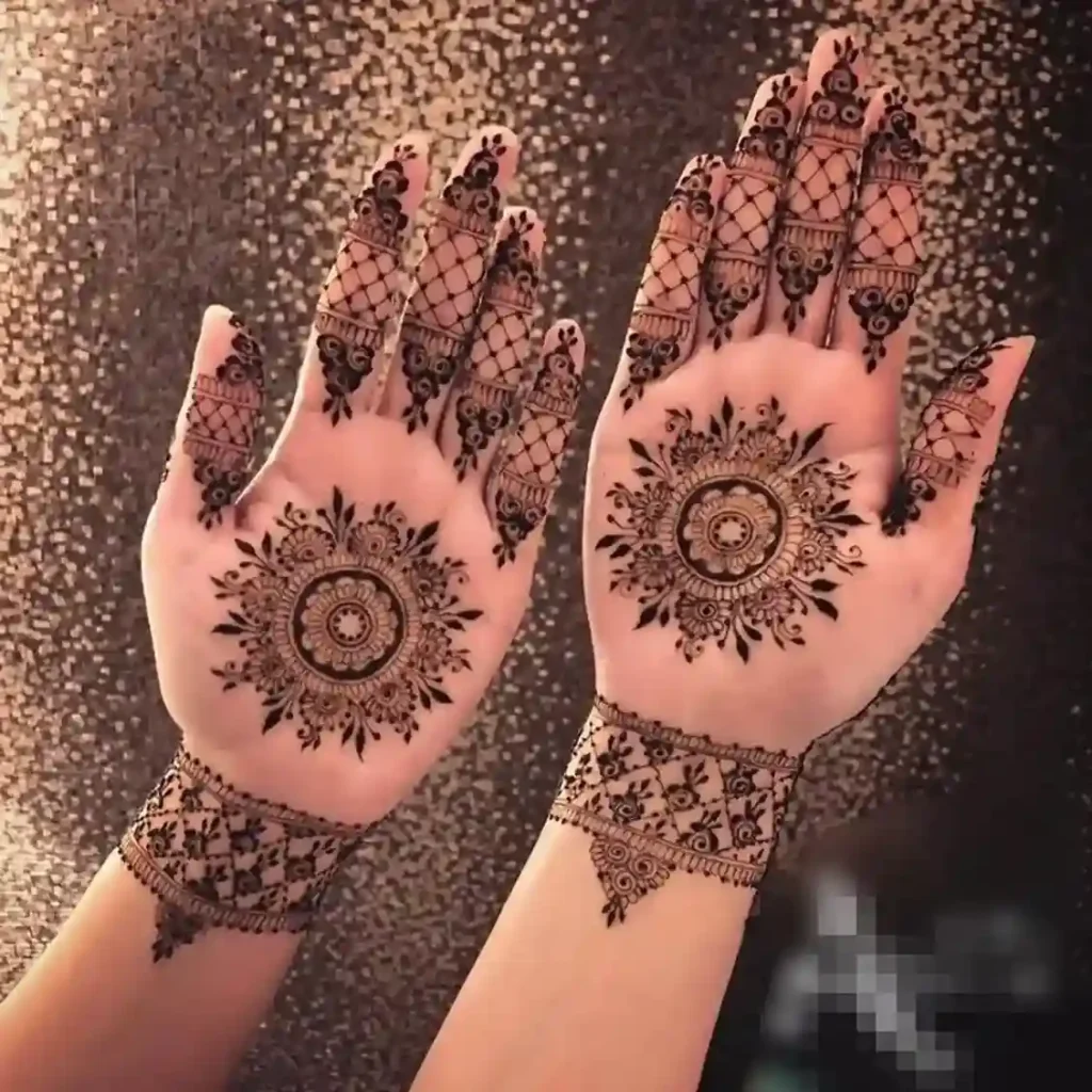 Flower Mehndi Design For Front Hand