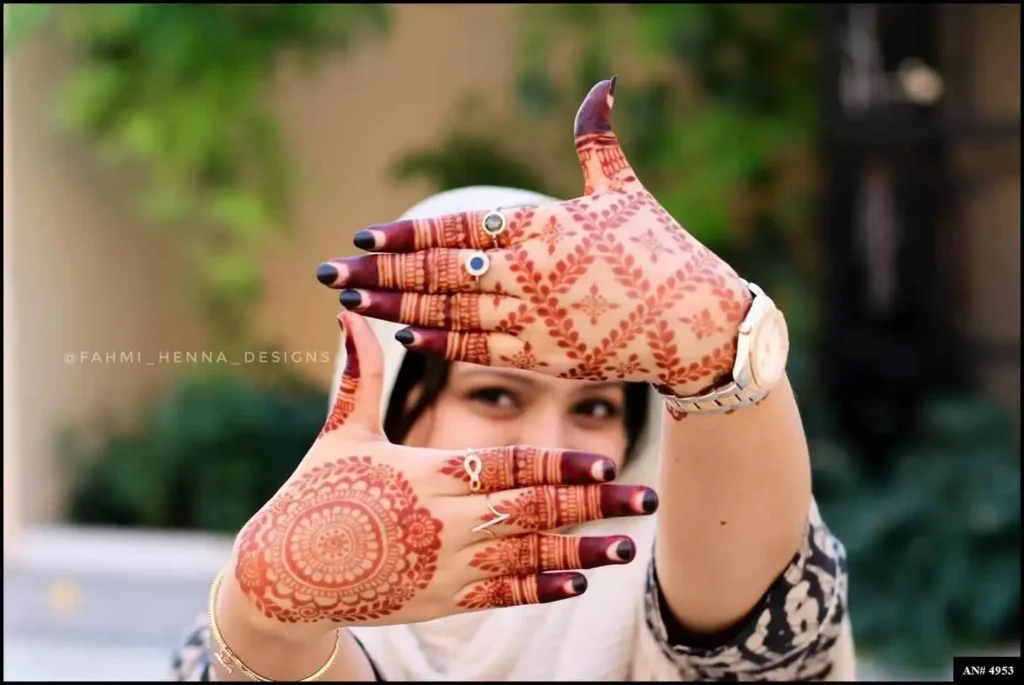 Flower Mehndi Design For Front Hand