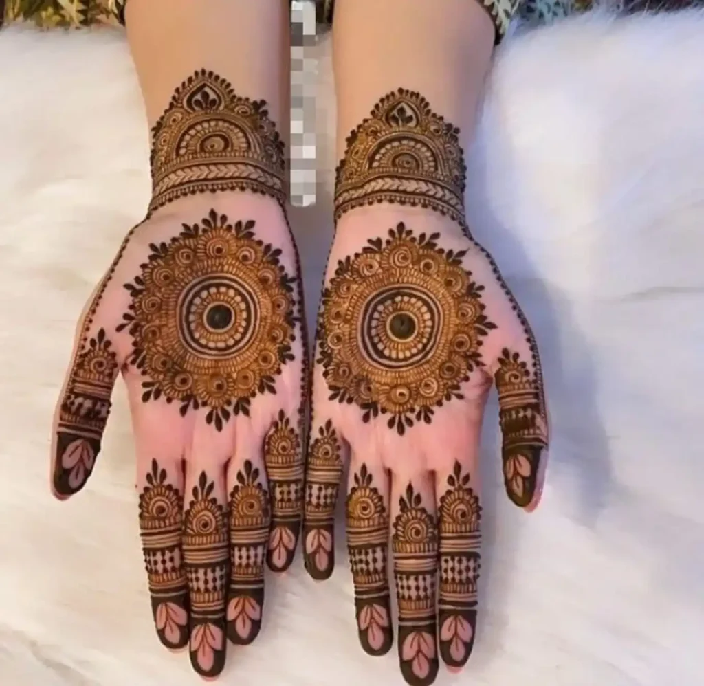 Flower Mehndi Design For Front Hand